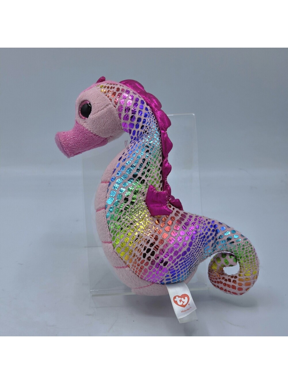 Ty Beanie Baby - Majestic The Seahorse (6in) Metallic Print - No Hang Tag